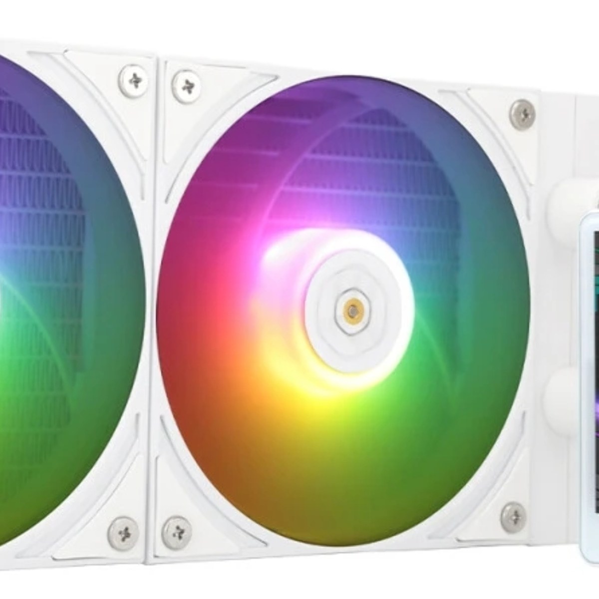 Водяное охлаждение для процессора Thermalright Grand Vision 240 (240mm, LED, White, ARGB/Fans: 2x120mm, 80.45CFM, 29.4dBA, 2150RPM/Pump height 72.5mm, 6400RPM, Rad thickness 27mm/S: 1700, 1200, 1851, 115X, 2011, 2066, AM5, AM4)