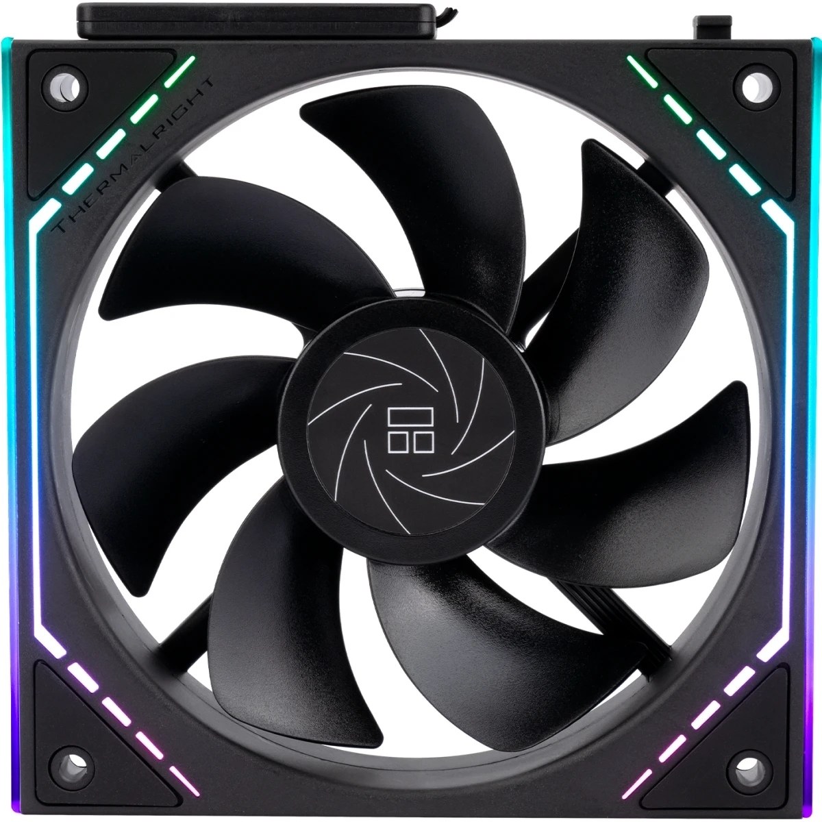 Кулер для корпуса Thermalright TL-M12QR Reverse (124x120x25mm, 4-pin PWM, ARGB, 47.6CFM, 23.2dBA, 1500RPM, черный)