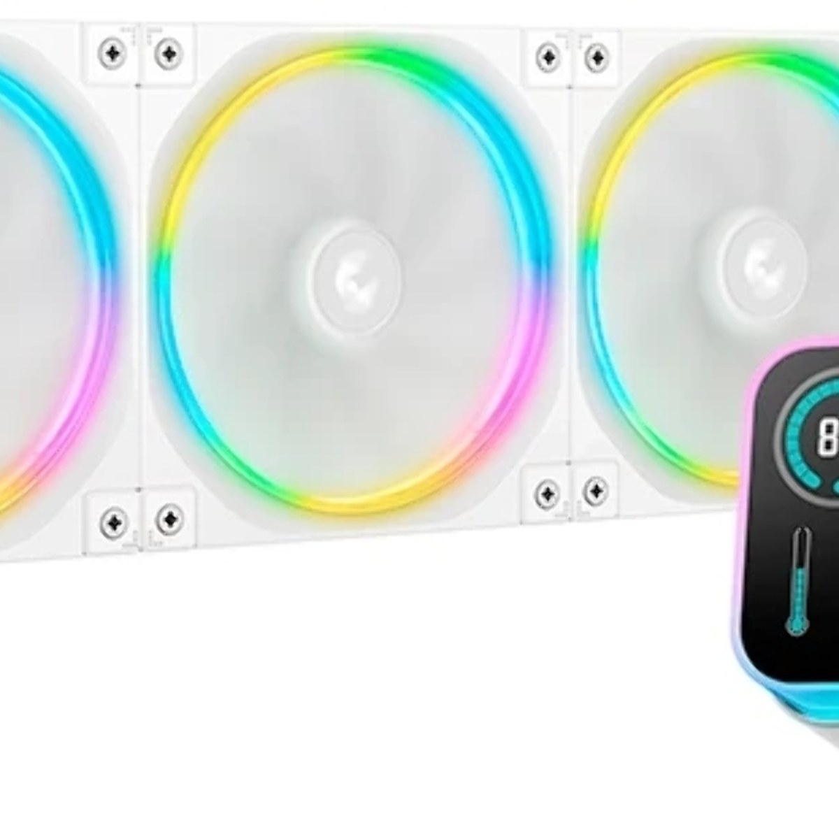 Система водяного охлаждения Deepcool LQ360 Ultra ARGB Soc-AM5/AM4/1200/1700/1851 белый 4-pin 38.71dB Al LCD 350W 1900gr Ret (R-LQ360-WHASMC-G-1)