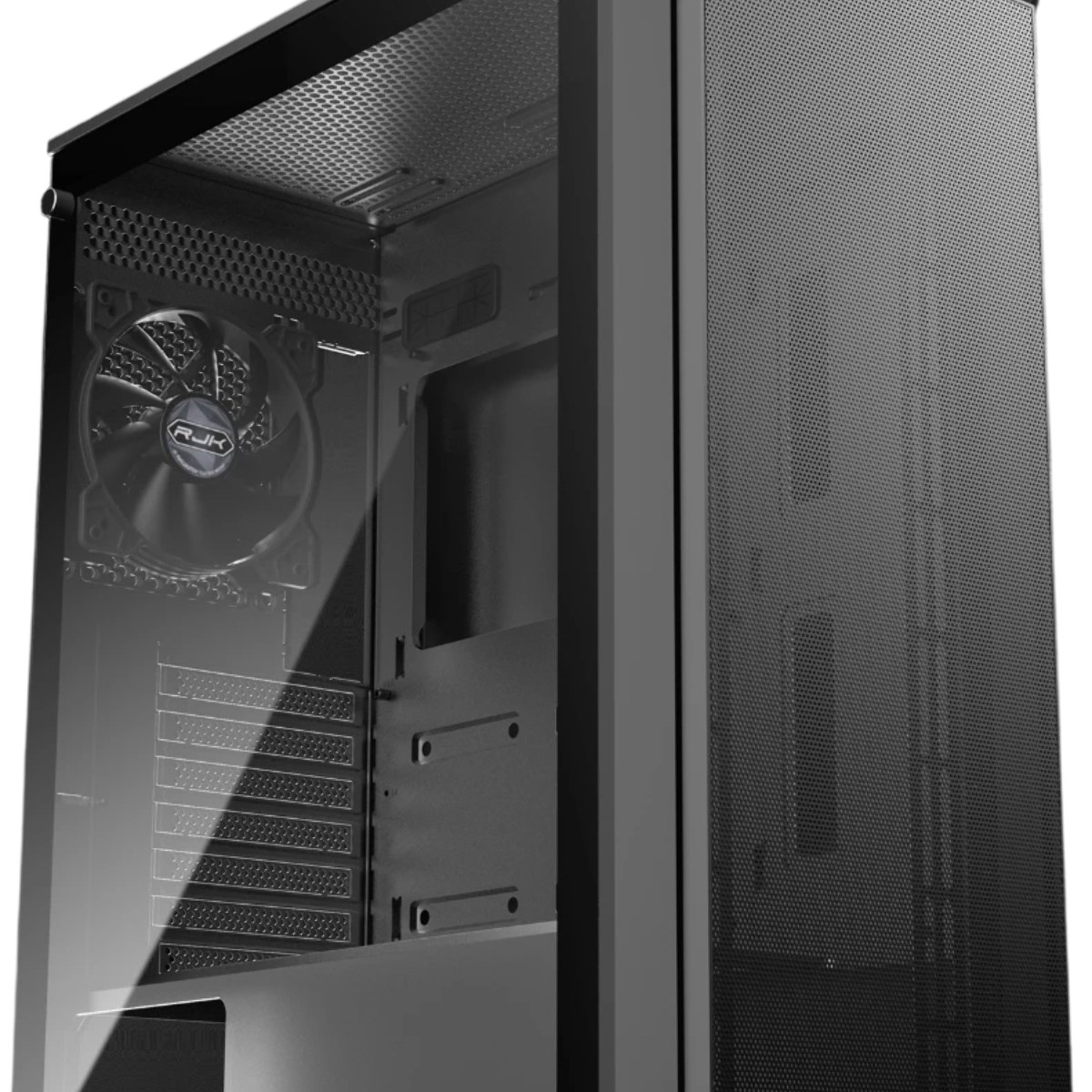 Корпус без блока питания Raijintek ARCADIA 41, Midi-Tower, TG, 1x120мм, 2xUSB-A 3.0 + 1xUSB-C, ATX, mATX, mITX Black