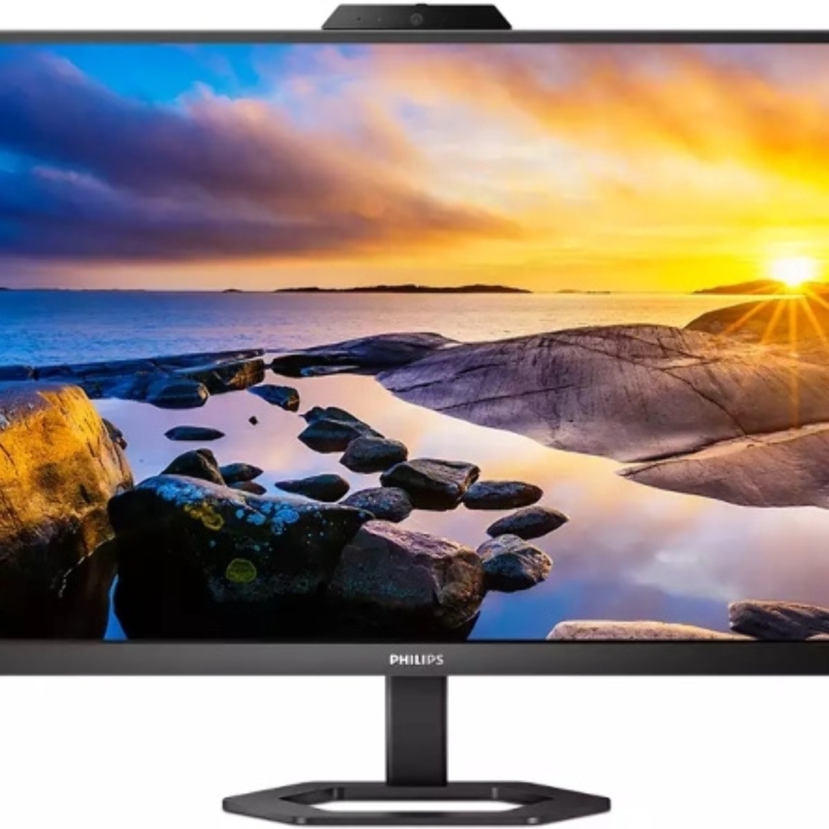 Монитор 27" Philips 27E1N50HE IPS 2560x1440, 75 Гц, 4 мс, 16:9, 300 кд/м², HDMI 1.4, DP 1.2, USB-C, USB Hub, 3.5 Jack, динамики (2×3 Вт), веб-камера, FreeSync, черный