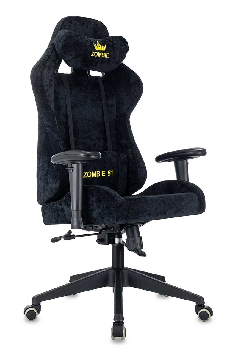Кресло игровое Zombie 51 черный Light-20 крестов. пластик