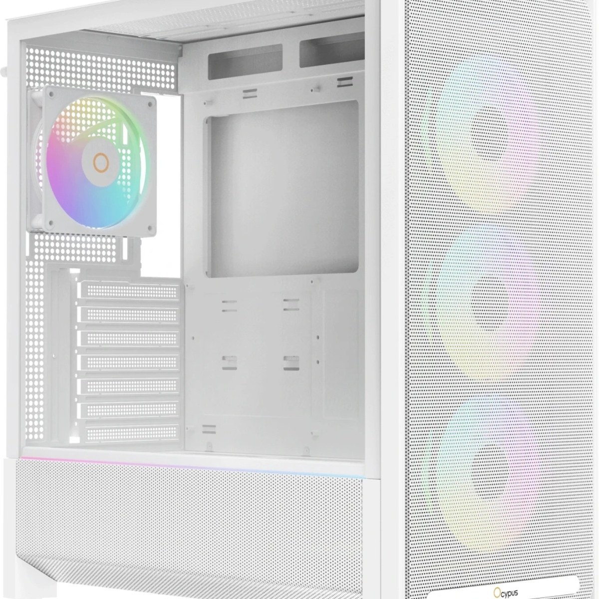 Корпус Ocypus Delta C70 WH ARGB, Midi-Tower, белый, 4 x 120 мм