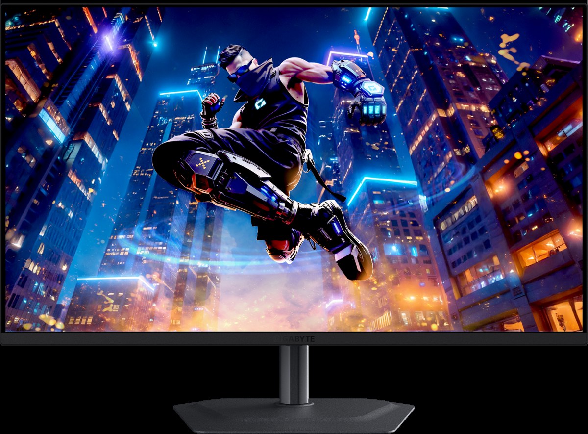 Монитор 32" Gigabyte MO32U2 EK QD-OLED 3840x2160, 240 Гц, 0.03 мс, 16:9, 1000 кд/м² (пиковая), 2×HDMI 2.1, DP 1.4, USB-C (18 Вт PD), USB Hub (2×USB 3.2 + 1×USB-B), 3.5 Jack, динамики (2×5 Вт), DisplayHDR True Black 400, FreeSync Premium Pro, G-Sync, черный