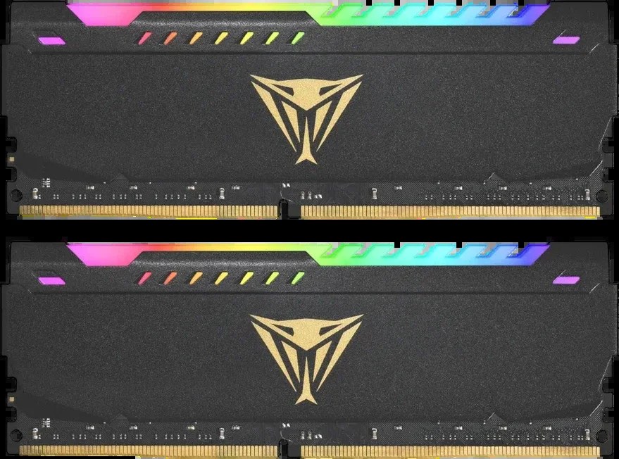 Оперативная память Patriot Viper Steel, DDR4, 32GB (2x16GB), 3200 MHz, CL16, с радиатором, RGB, черный