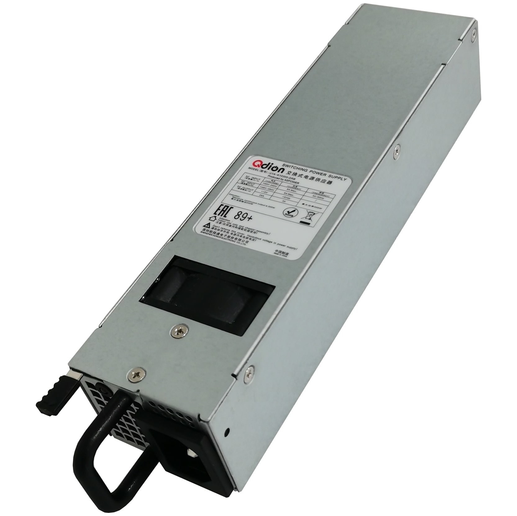 Блок питания серверный ASPower U1A-K10300-DRB 1U Slim 300W (ШВГ=50.5*40*196mm), 89+, OEM (696060)