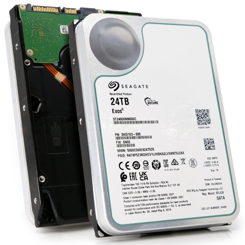 Жесткий диск HDD Seagate Exos 24Tb 7200rpm SATA 512Mb 3.5"