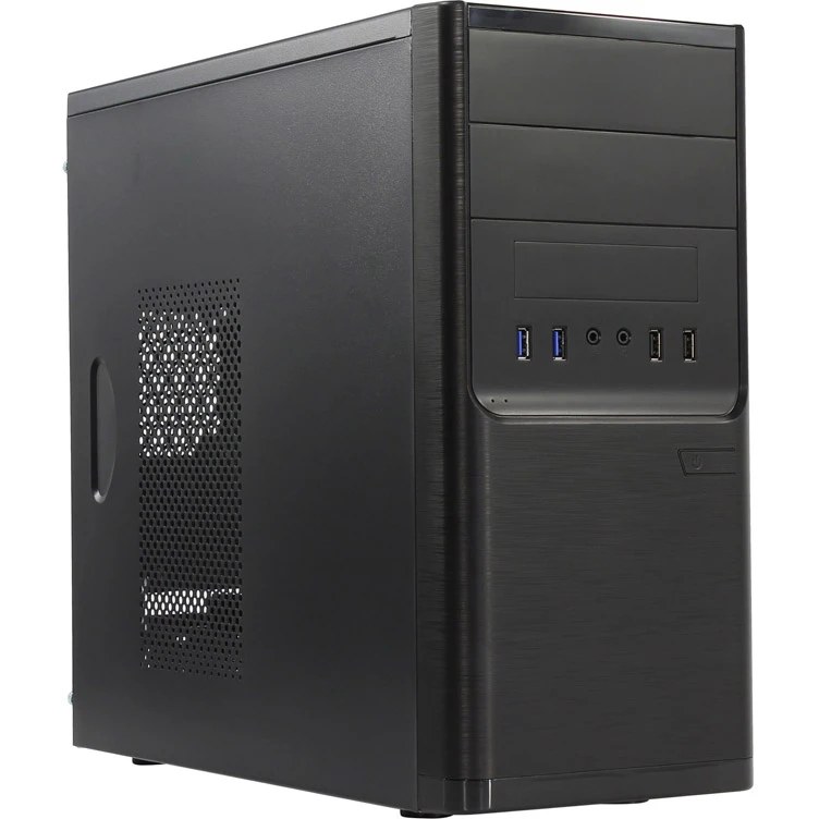 Компьютерный корпус MiniTower Powerman ES701 Black PM-600ATX-F U2*2+U3*2+A(HD) mATX