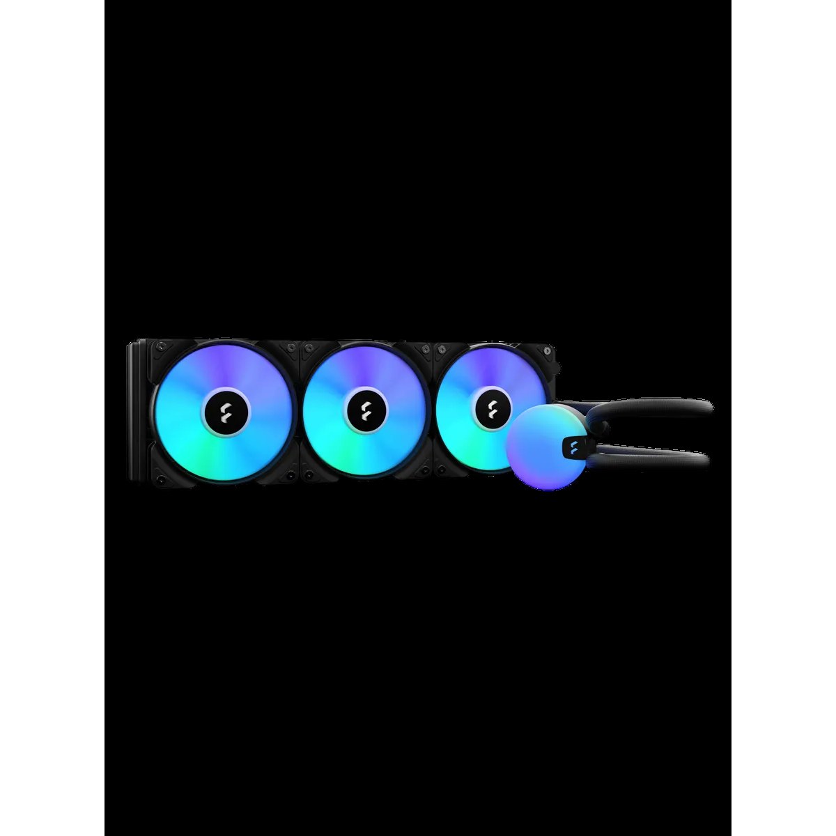 Система жидкостного охлаждения для ПК/Water Cooling System Fractal Design Lumen S36 V2 RGB (200W, 360mm, Black, ARGB/Fans: 3x120mm, 56CFM, 33.2dBA, 2000RPM/Pump height 67mm, 22dBA, 4000RPM, Rad thickness 27mm/S: 1851, 1700, 1200, 115X, 2011, 2066, AM5, AM4)