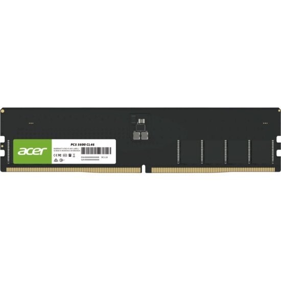 Оперативная память ACER DDR5 DIMM 16Gb UD200 (PC44800, 5600MHz, CL46, 1.1V, RTL) (BL.9BWWA.422)