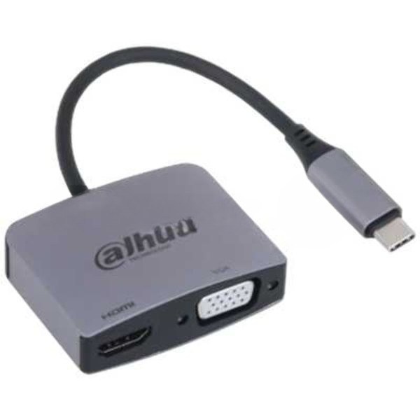 Концентратор USB Dahua TC32, USB Type-C, HDMI + VGA Docking Station, USB