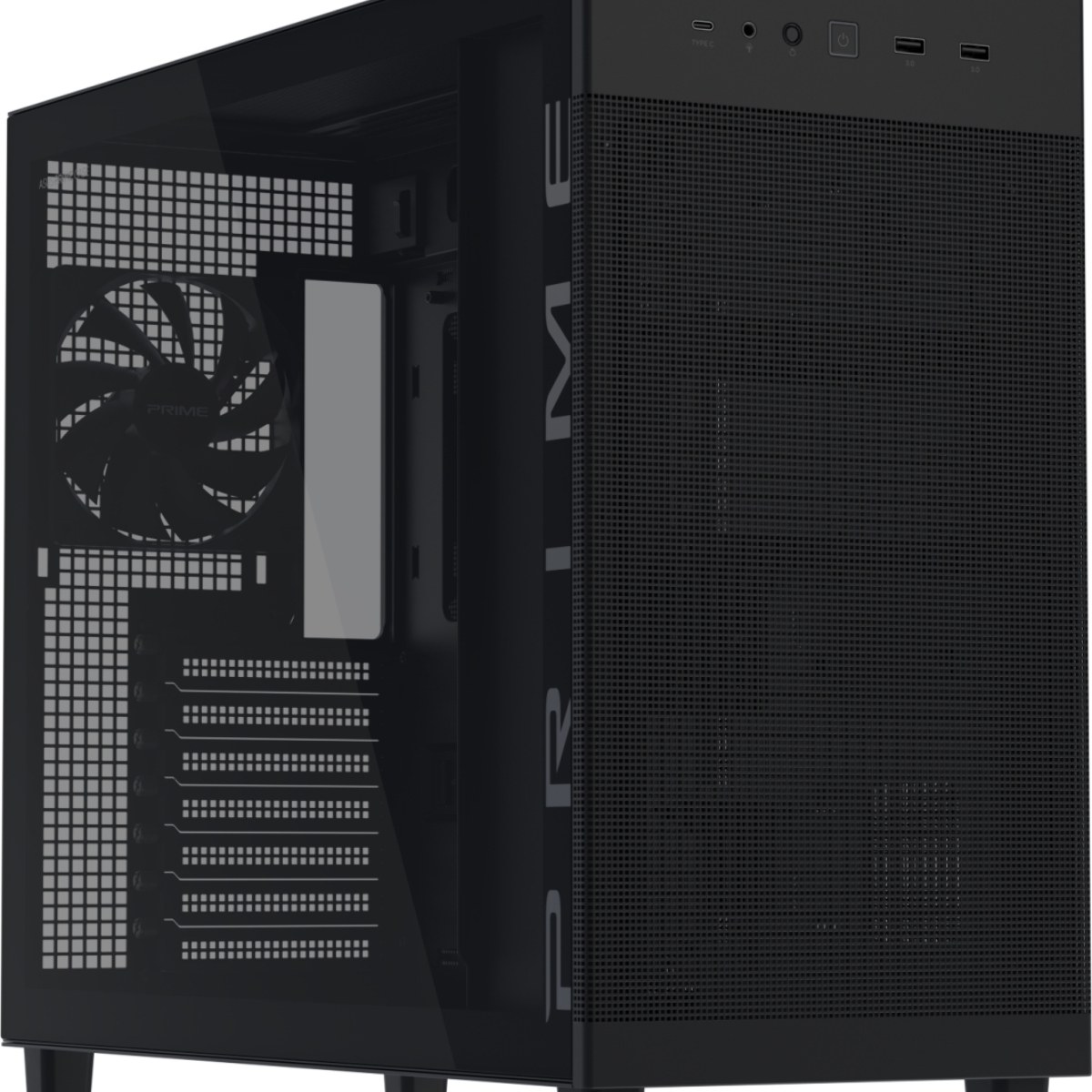 Корпус ASUS Prime AP303 TG, Midi-Tower, чёрный, 1 x 120 мм