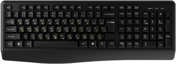 Клавиатура Гарнизон GK-W150 беспроводная, радиоканал, чёрный