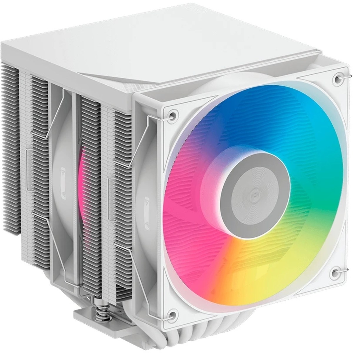 Кулер для процессора PCCooler RT720 TC ARGB WH (270W, 4-pin PWM, 157.5mm, Al/Cu, 7x6mm, ARGB, 2x120mm, 73.32CFM, 34.9dBA, 2200RPM, S: 1851/1700/1200/115X, AM5/AM4, white)