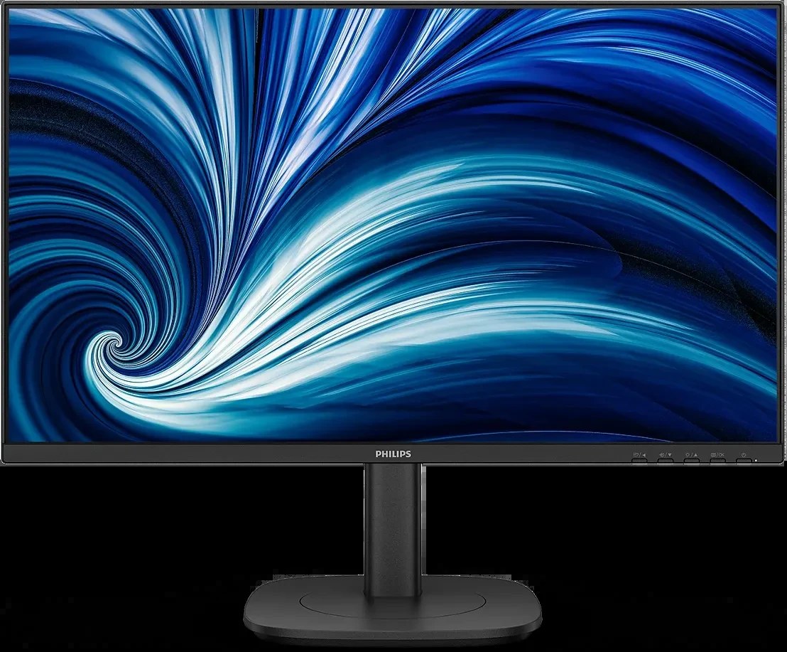 Монитор 23,8" Philips 24B2U3601 2560x1440, WLED, 16:9, IPS, 350cd, 1500:1, 4ms, 50M:1, 178/178, HDMI, DP, USB Hub: 4*USB3.2, USB-C(PD90W), RJ45, Speakers, 120Hz, Tilt, HAS, Swivel, Pivot, Internal, VESA, Bla