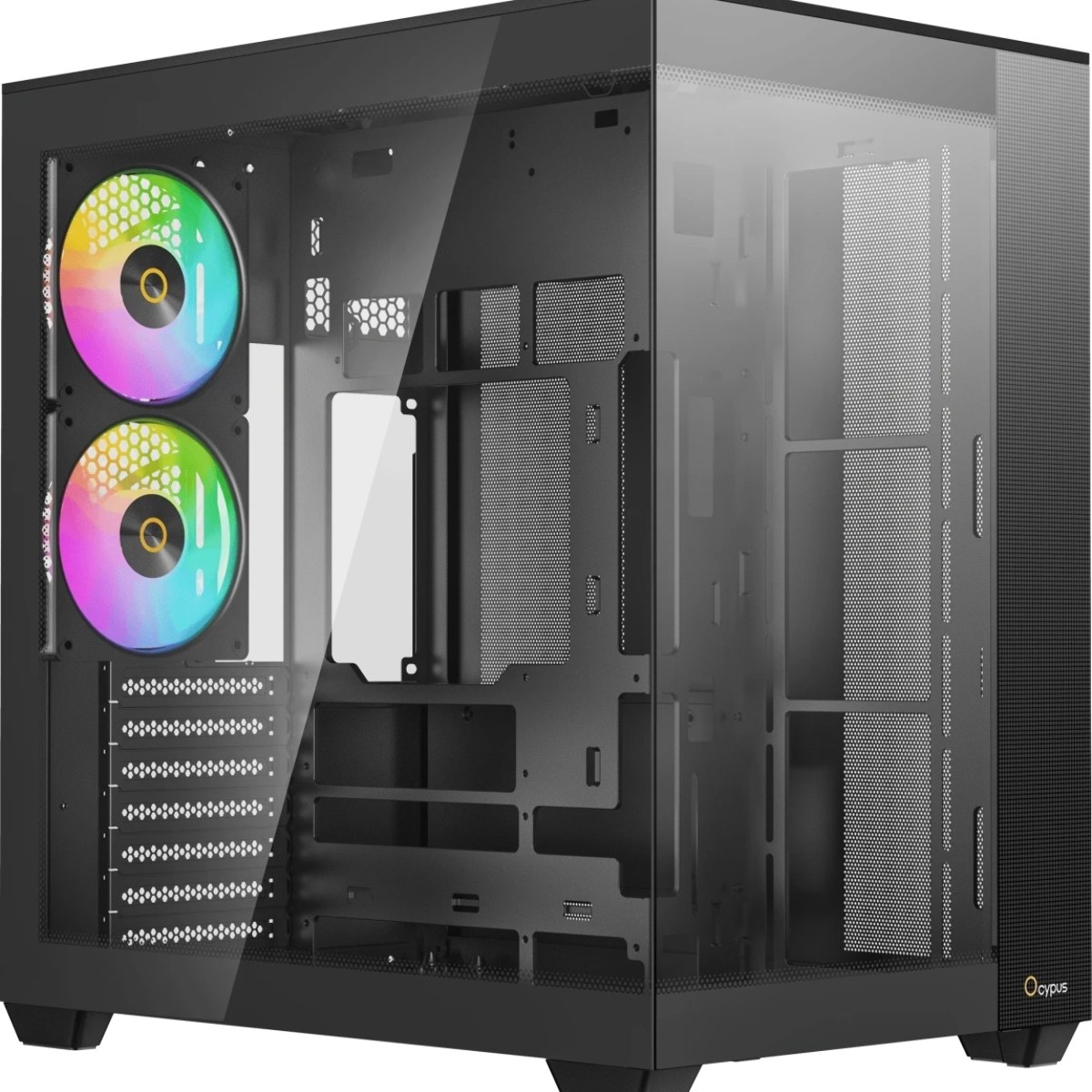 Корпус Ocypus Delta C74 ARGB Black, Midi-Tower, чёрный, 2 x 120 мм