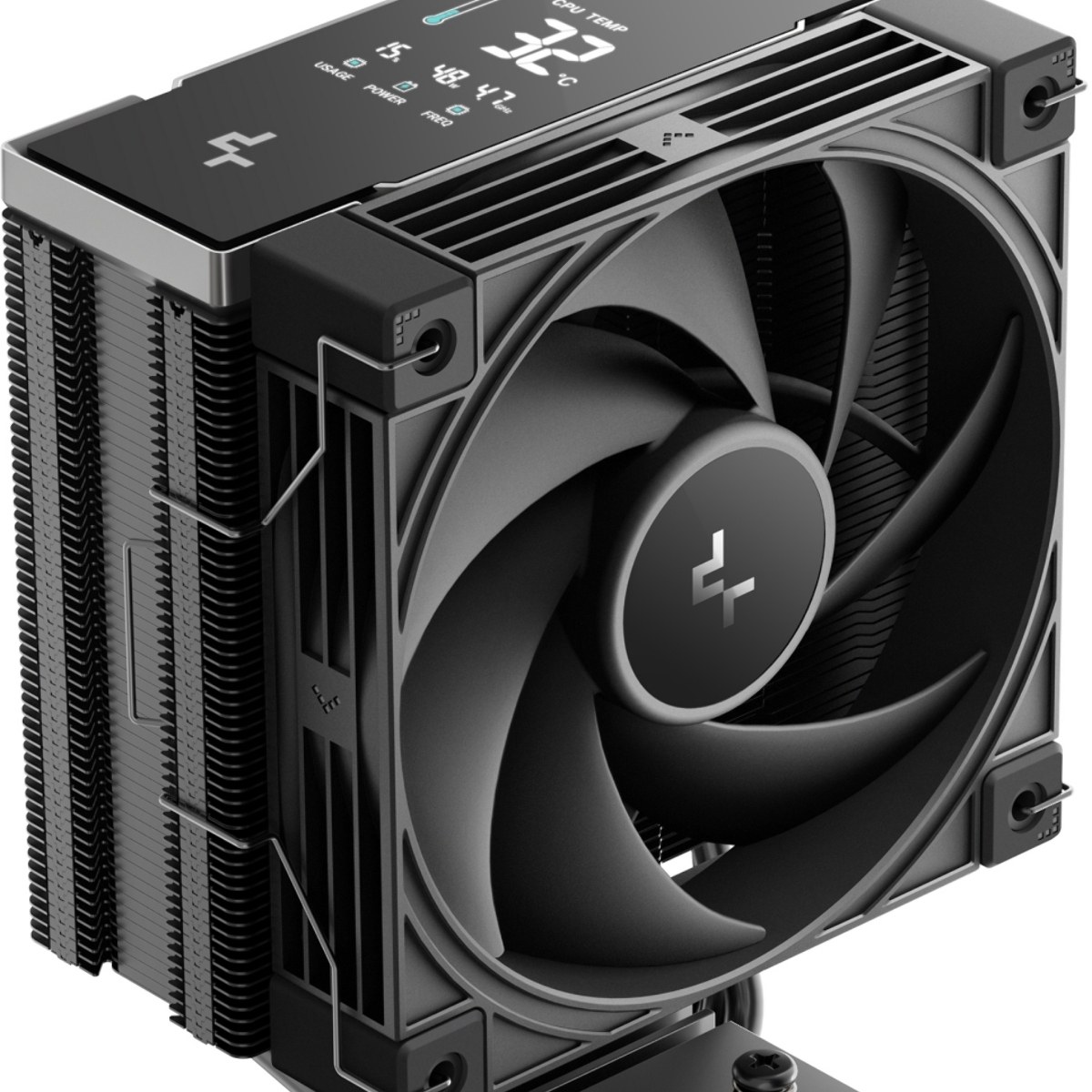 Кулер для процессора DEEPCOOL AK400 G2 DIGITAL NYX LGA1851/1700/1200/115X/AM5/AM4 (12шт/кор, TDP 220W, PWM, Fan 120mm, 4 тепл. трубки, черный) RET
