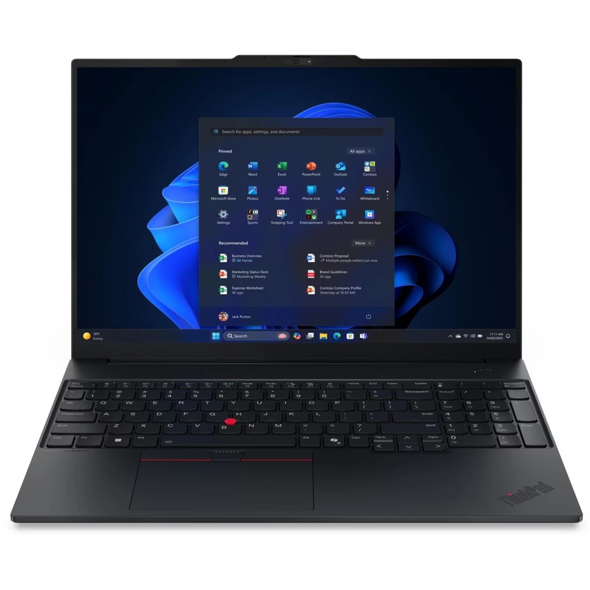 Ноутбук WUXGA LENOVO ThinkPad E16 G3/16" IPS/Intel Core 5 210H/16Gb/512Gb SSD/Intel Graphics/noOS/черный/1.63kg