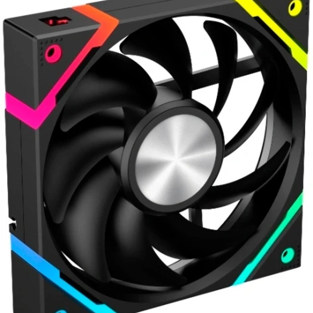 Вентилятор для корпуса Eurocase EU-FN120ARGB_12 BL YH1225 Black,120 ARGB fan 3pin+AURA 5V3pin female and male connector with brown box,3pcs in big bro
