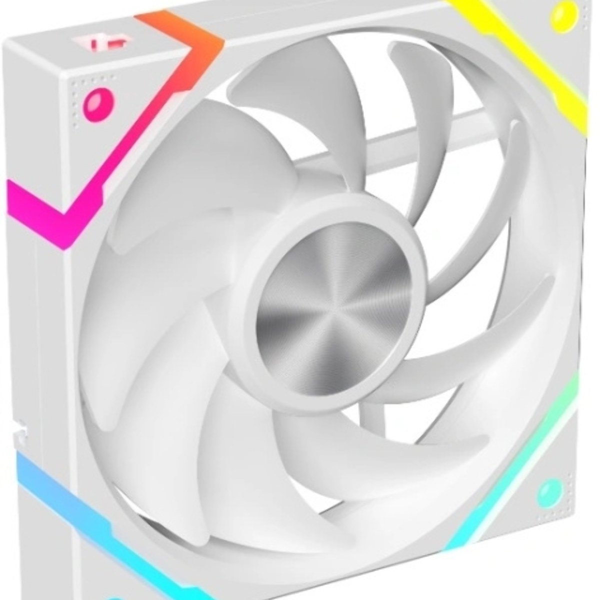 Вентилятор для корпуса Eurocase EU-FN120ARGB_12 WH YH1225 White,120 ARGB fan 3pin+AURA 5V3pin female and male connector with brown box,3pcs in big bro
