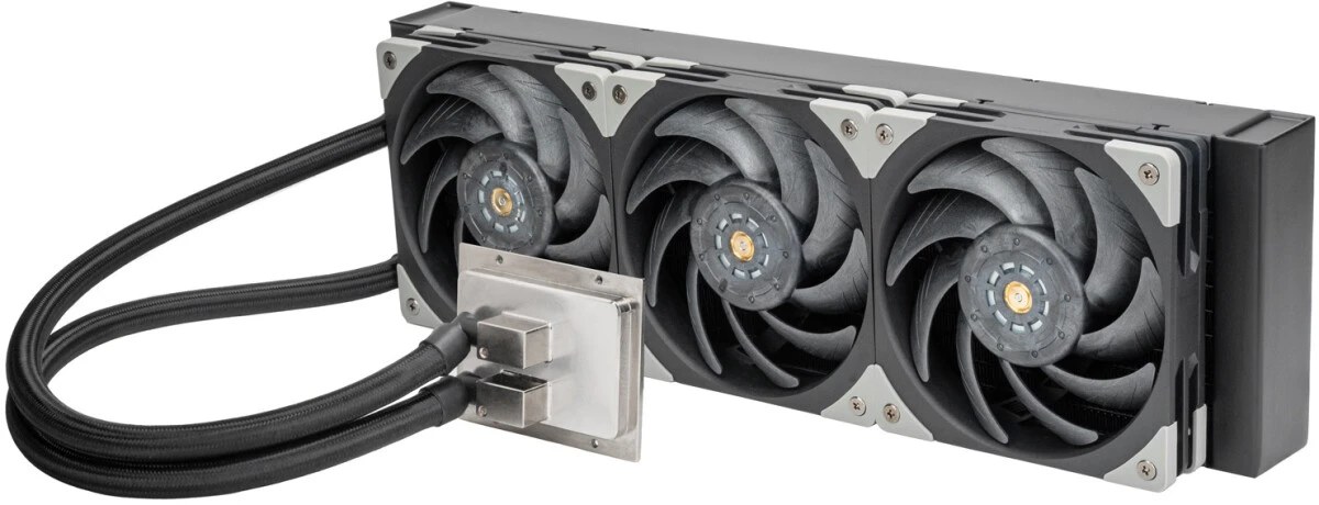 Система жидкостного охлаждения SilverStone XE360PDD черный, 360 мм, 3x120 мм, 800-3000 об/мин, 39.6 дБ, 4 pin PWM, без подсветки