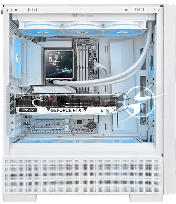 Система водяного охлаждения Thermaltake TH360 V3 Ultra Snow ARGB Soc-AM5/AM4/1200/1700/1851 белый 4-pin 37.8dB Al LCD 365W Ret (CL-W476-PL12SW-A)