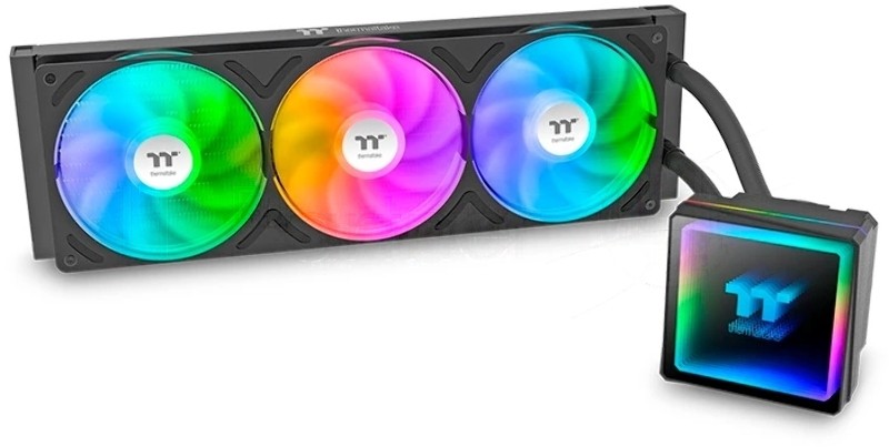 Система жидкостного охлаждения Thermaltake TH360 V3 ARGB Sync AIO черный, 360 мм, 3x120 мм, 500-2500 об/мин, 37.8 дБ, 4 pin PWM, ARGB