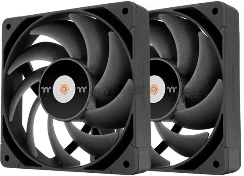 Вентилятор для корпуса Thermaltake Toughfan 14 Pro черный (2 шт.), 140 мм, 500-2000 об/мин, 31.6 дБ, 4 pin PWM, без подсветки