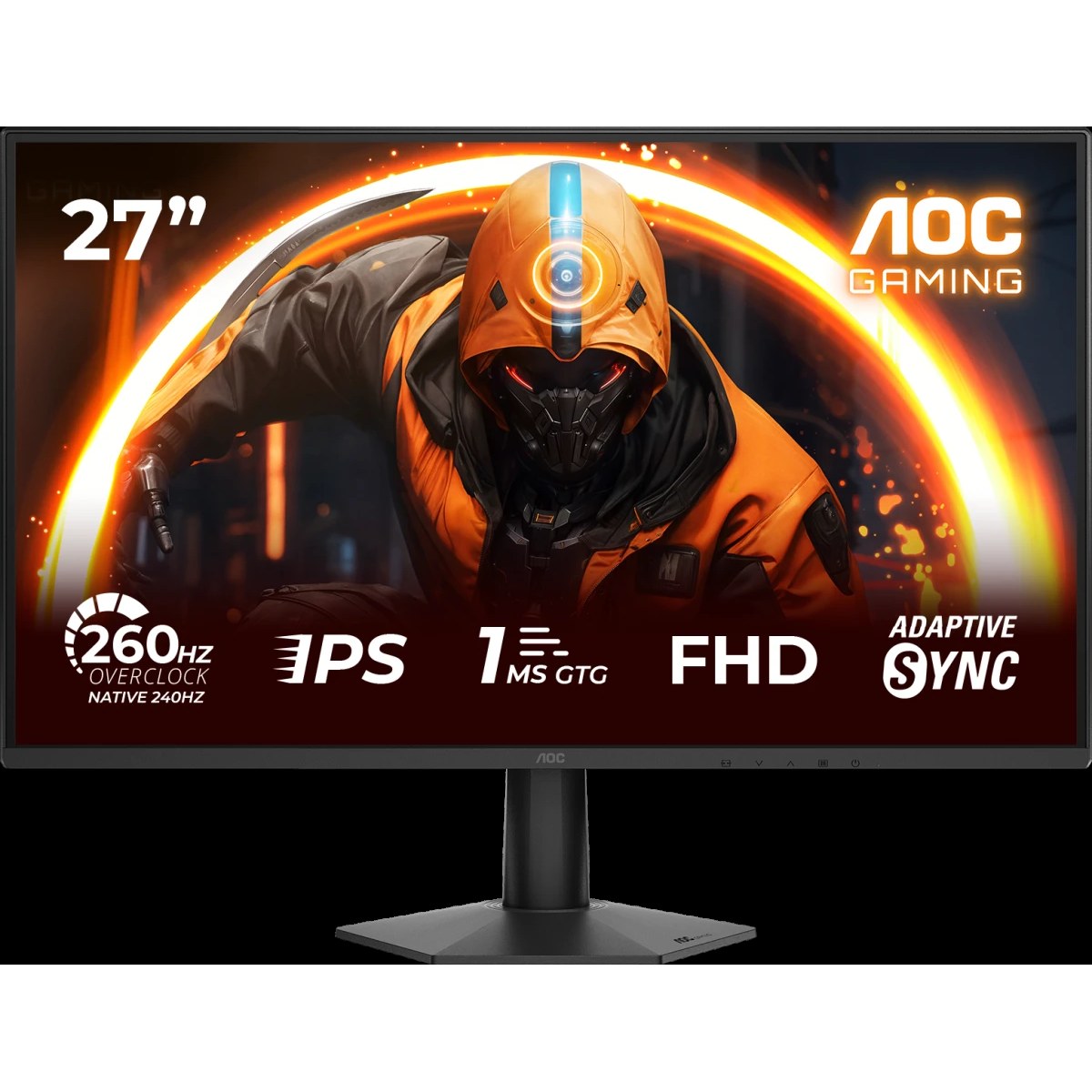 Монитор 27" AOC 27G50Z Fast IPS, 1920x1080, 260Hz, 1ms, 300сd/m, 3000:1 2xHDMI(2.0), DP(1.4), Vesa 100, Black