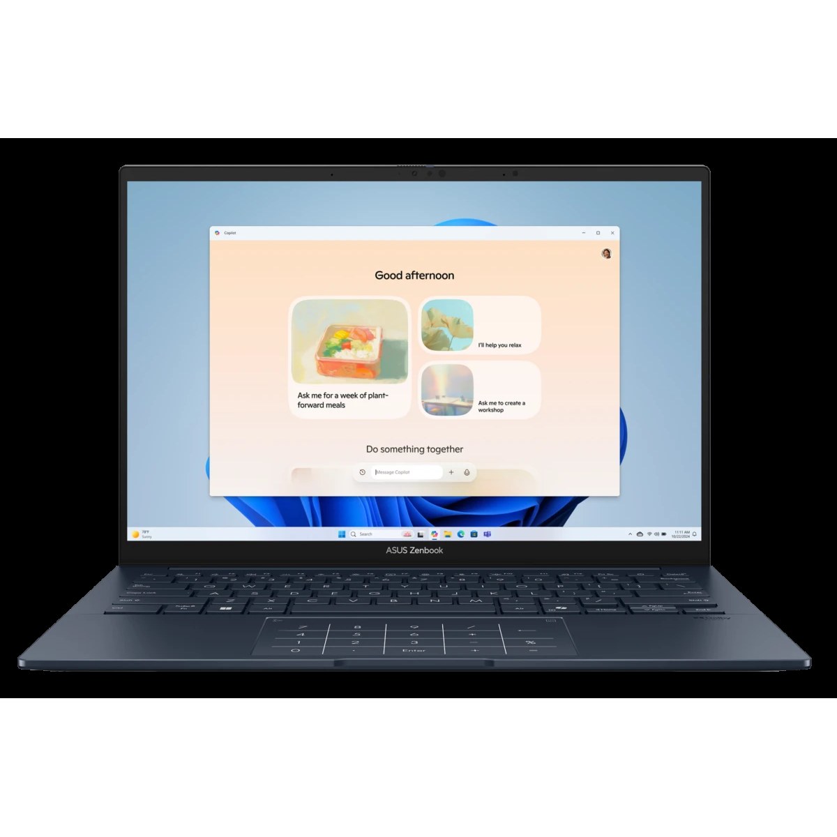 Ноутбук ASUS UX3405CA-ST1350/14"/OLED/Intel Core Ultra 5 225H/16Gb/512Gb SSD/Intel Arc graphics/Windows 11 Pro/синий/1.28kg