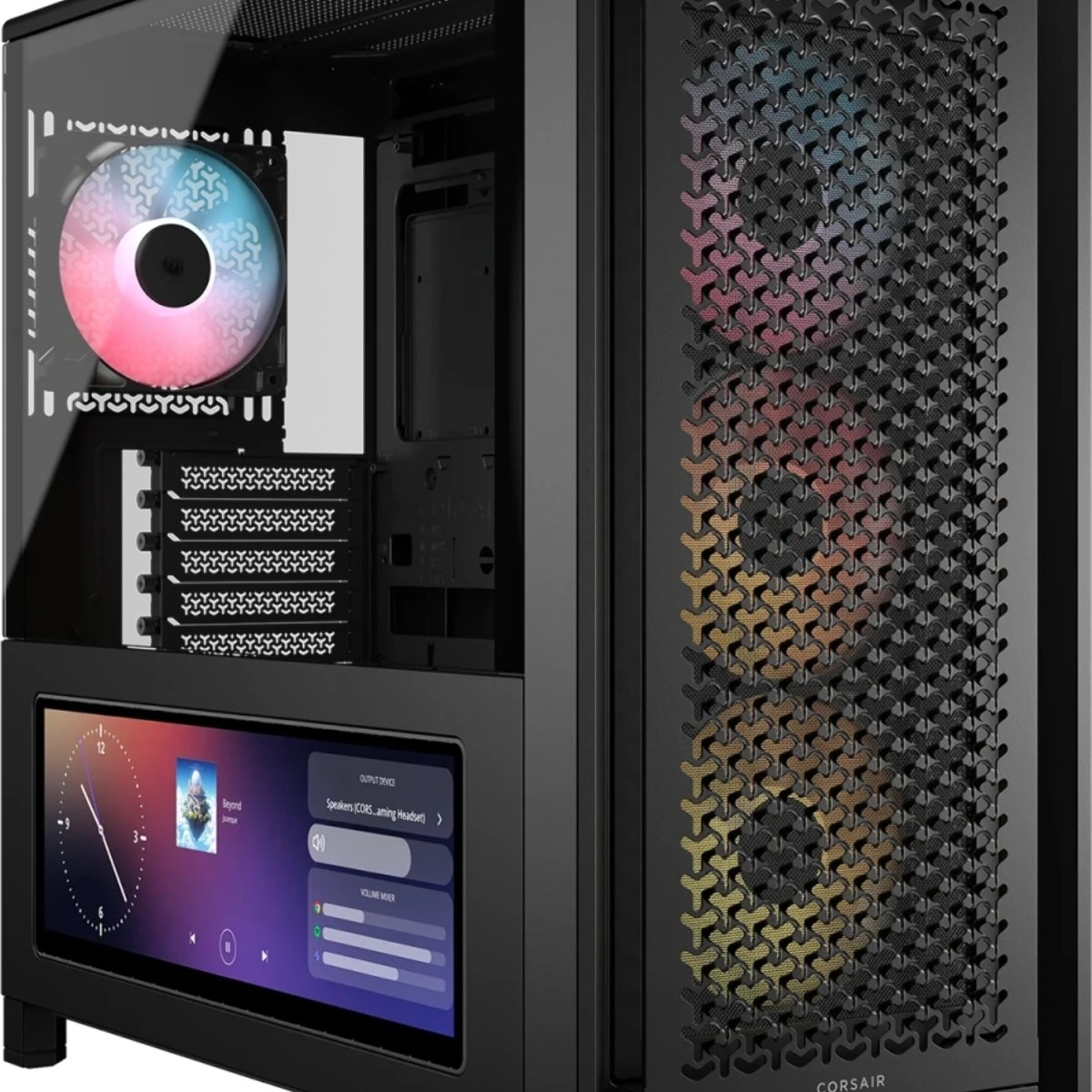 Корпус Corsair Frame 4000D LCD RS ARGB Black, Midi-Tower, чёрный, 4 x 120 мм