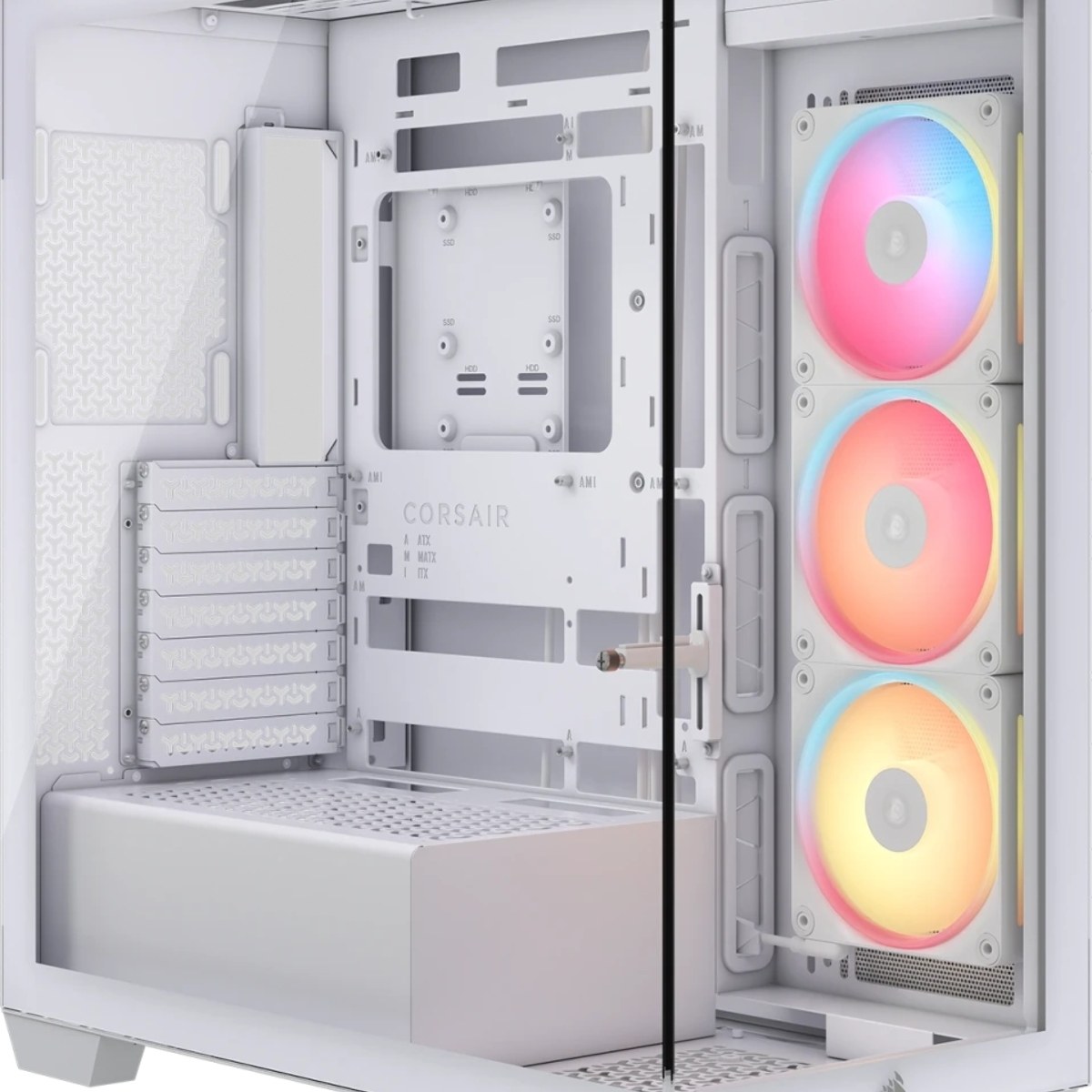 Корпус Corsair iCUE Link 3500X LX-R RGB White, Midi-Tower, белый, 3 x 120 мм
