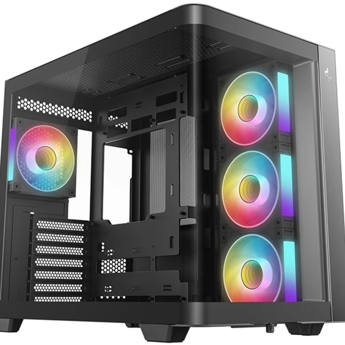 Корпус DeepCool CG530U 4F Black, Midi-Tower, чёрный, 4 x 120 мм