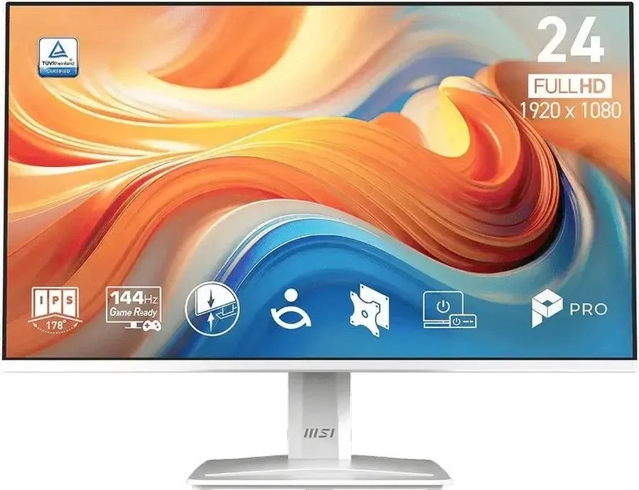 Монитор 23.8" MSI Pro MP243W E14 белый IPS LED 4ms 16:9 HDMI M/M 1500:1 300cd 178гр/178гр 1920x1080 144Hz DP FHD 2.95кг