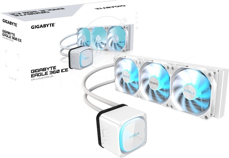 Жидкостная система охлаждения Gigabyte Eagle 360I 3 x 120mm ARGB Fan, LGA 1200, LGA 1700, LGA 1851, 115*, AM5, AM4