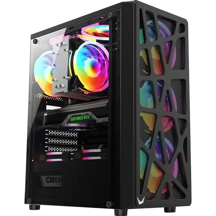 Корпус Formula Mana V2 Black, Midi-Tower, чёрный, без вентиляторов в комплекте