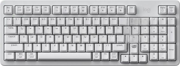 Клавиатура Logitech K868 гибридная, USB Type-A, Bluetooth, радиоканал, белый