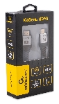 Кабель HDMI Cablexpert CCP-HDMI16K-1M, 19M/19M, v2.2, 16K, медь, тройной экран, позол.контакты, нейлон.оплетка, метал.коннекторы, 1м, серый, коробка