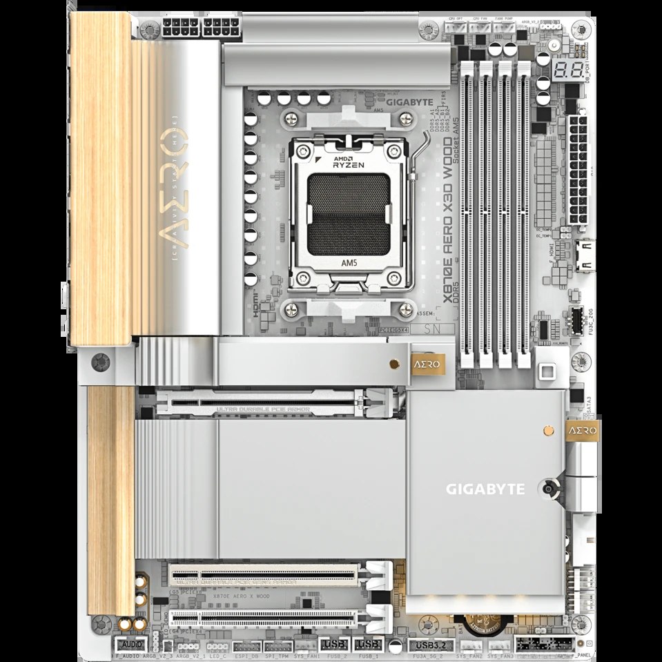 Материнская плата Gigabyte X870E EAGLE X3D WIFI7, AM5, AMD X870E, 4xDDR5, 4xSATA, 4xM.2, 1xPCIe 5.0 x16, 1xPCIe 4.0 x16, 1xPCIe 3.0 x16, 1xHDMI, 1x5Gb LAN, Wi-Fi 7, Bluetooth 5.4, 2xUSB-C 40Gbps (USB4), 1xUSB-C 10Gbps, 4xUSB-A 10Gbps, 4xUSB-A 5Gbps, 3x3.5 мм + S/PDIF оптический, 7.1, чёрный, с подсв