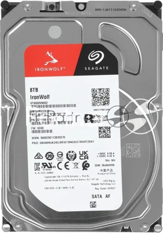 Жесткий диск HDD Seagate IronWolf 8Tb 5400rpm SATA 256Mb 3.5"