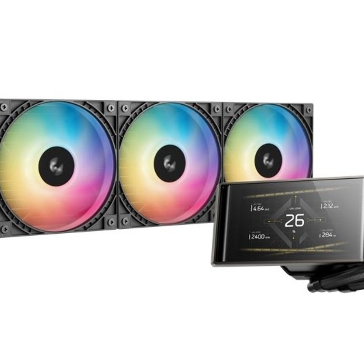 Система водяного охлаждения Deepcool LT360 Vision ARGB черный, алюминий/медь, 2500 об/мин, 33.66 дБ, 4 pin, 350 Вт