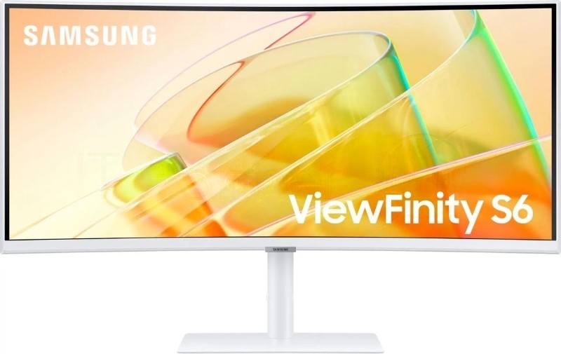 Монитор Samsung 34" ViewFinity S6 S34C650TAUXEN белый VA LED 5ms 21:9 HDMI M/M полуматовая HAS Piv 350cd 178гр/178гр 3440x1440 100Hz FreeSync DP Ultra WQHD USB 8.1кг