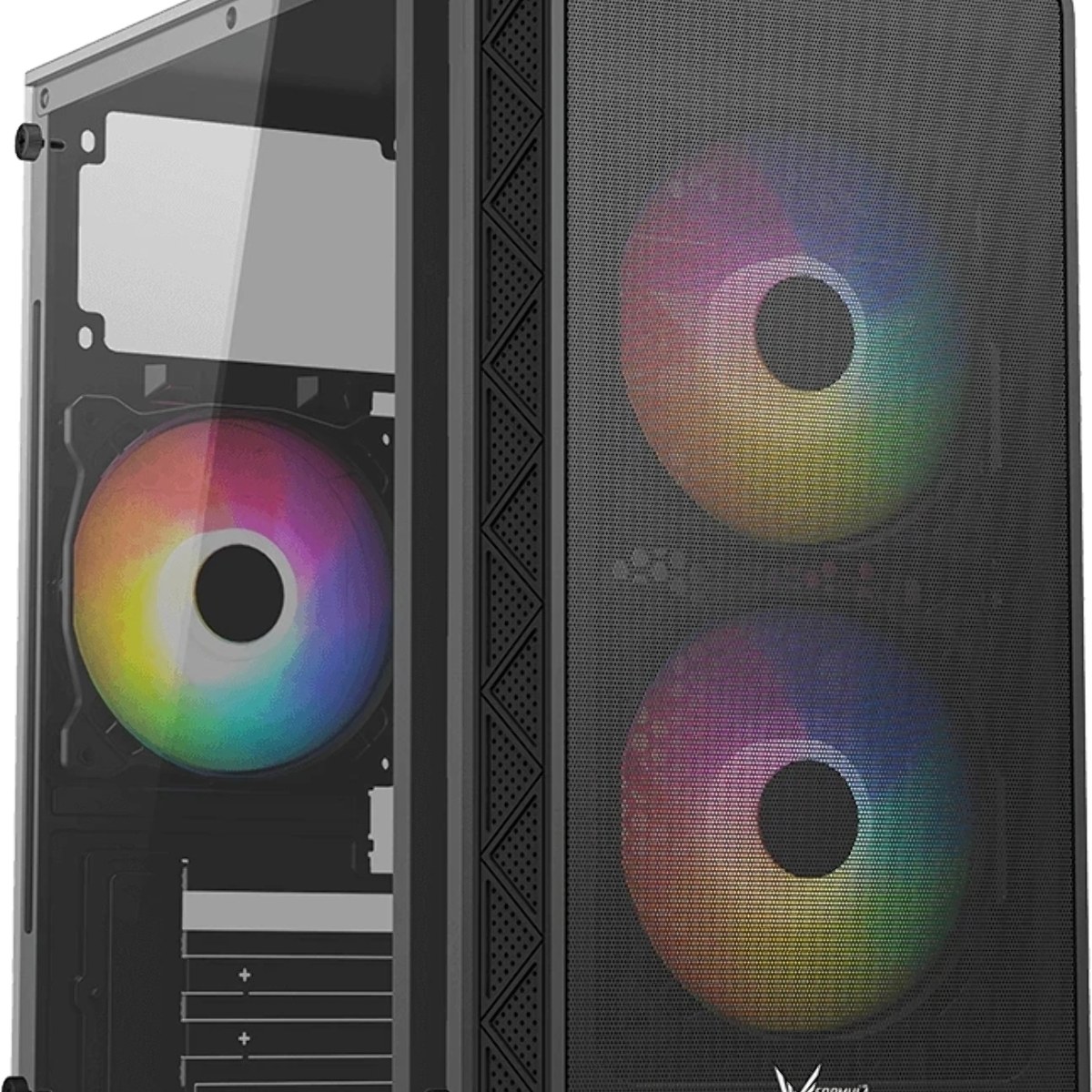 Корпус Formula Air Mesh G4 Plus AR Black, Mini-Tower, чёрный, 3 x 120 мм