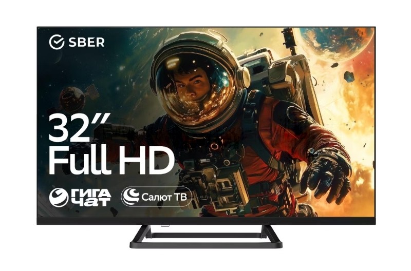 Телевизор Sber 32" SDX-32F3111 черный LED FHD 60Hz Smart TV Салют ТВ 1.5GB/8GB
