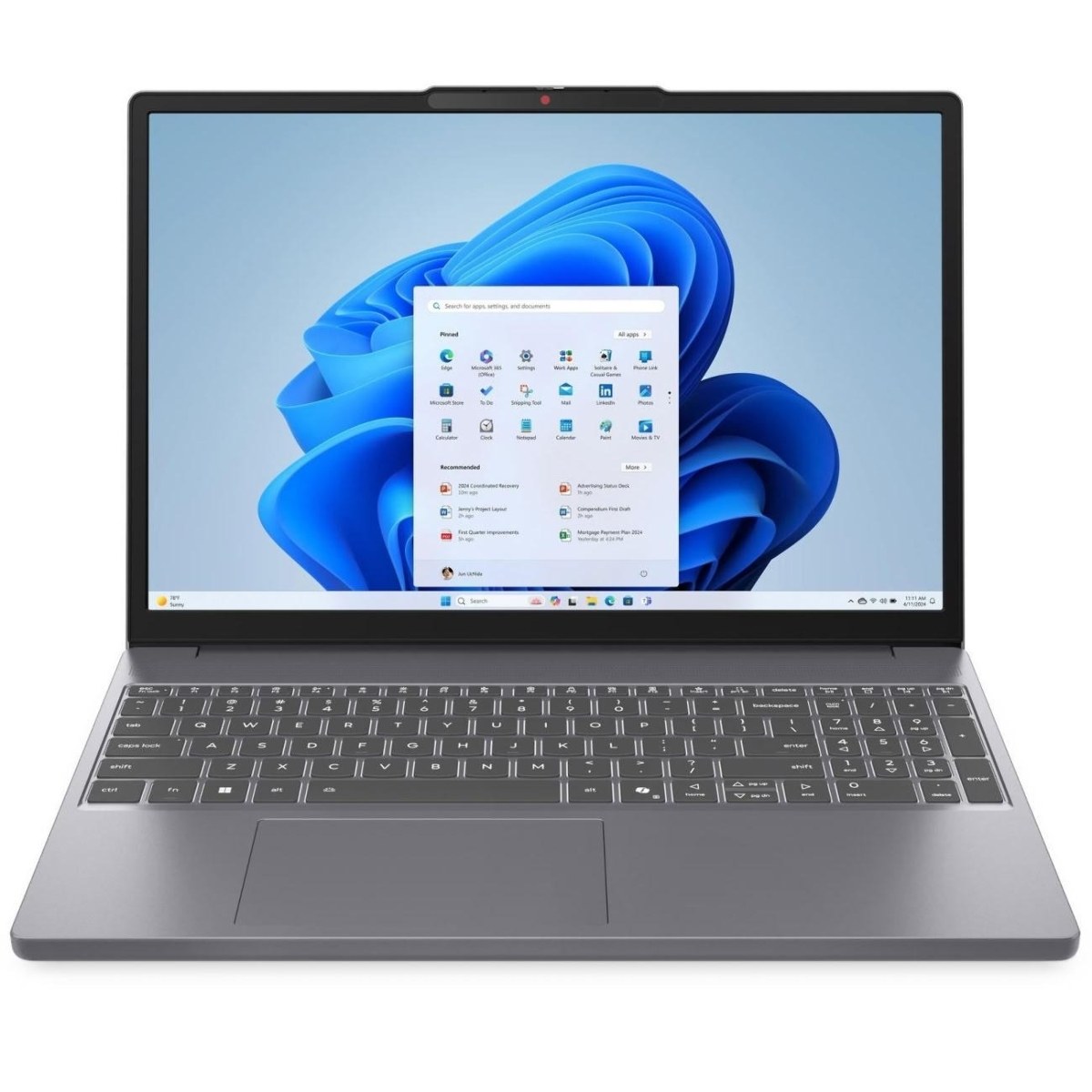 Ноутбук Lenovo IdeaPad Slim 3 15IRH10/15.3"/IPS/Intel Core i5 13420H/8GB/512GB SSD/Intel UHD Graphics/Без ОС/серый/1.59kg