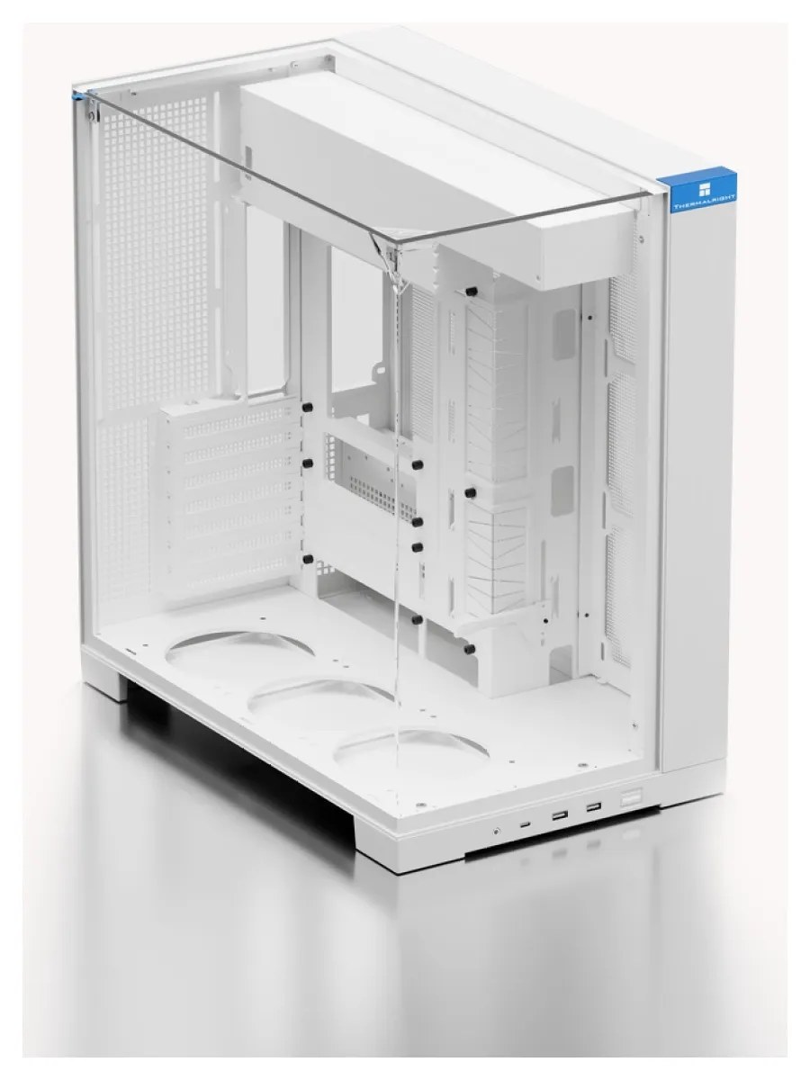 Корпус без блока питания Thermalright A70, Midi-Tower, TG, no fans, 2xUSB-A 3.0, 1xUSB Type-C, ATX, mATX, mITX White