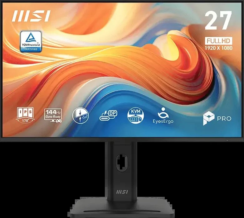 Монитор MSI 27" Pro MP275PHG E14 черный IPS LED 4ms 16:9 HDMI M/M матовая HAS Piv 1500:1 250cd 178гр/178гр 2560x1440 144Hz DP Quad 2K (1440p) 6.26кг