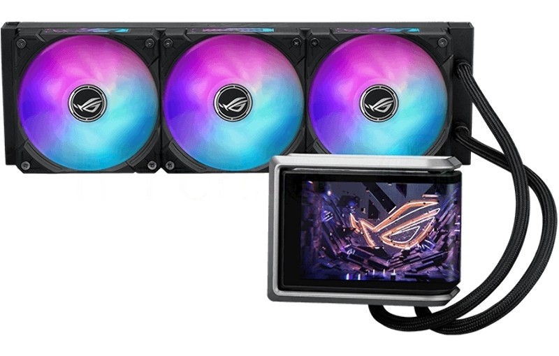 Жидкостная система охлаждения ASUS ROG RYUO IV 360 ARGB черный, алюминий/медь, 2000 об/мин, 30.7 дБ, 4 pin