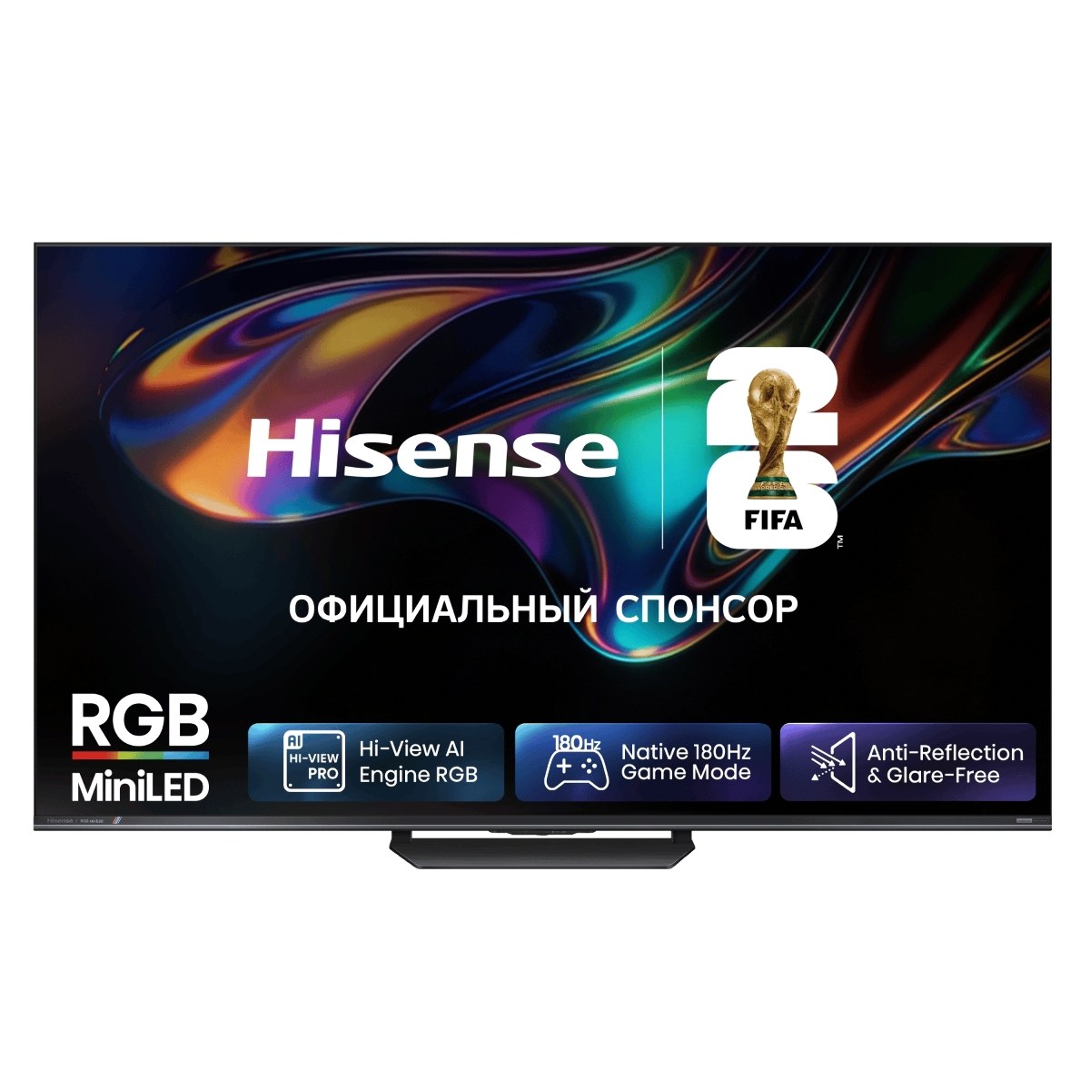 Телевизор Hisense 55" 55UR8S черный RGB Mini LED 4K UHD 180Hz Smart TV