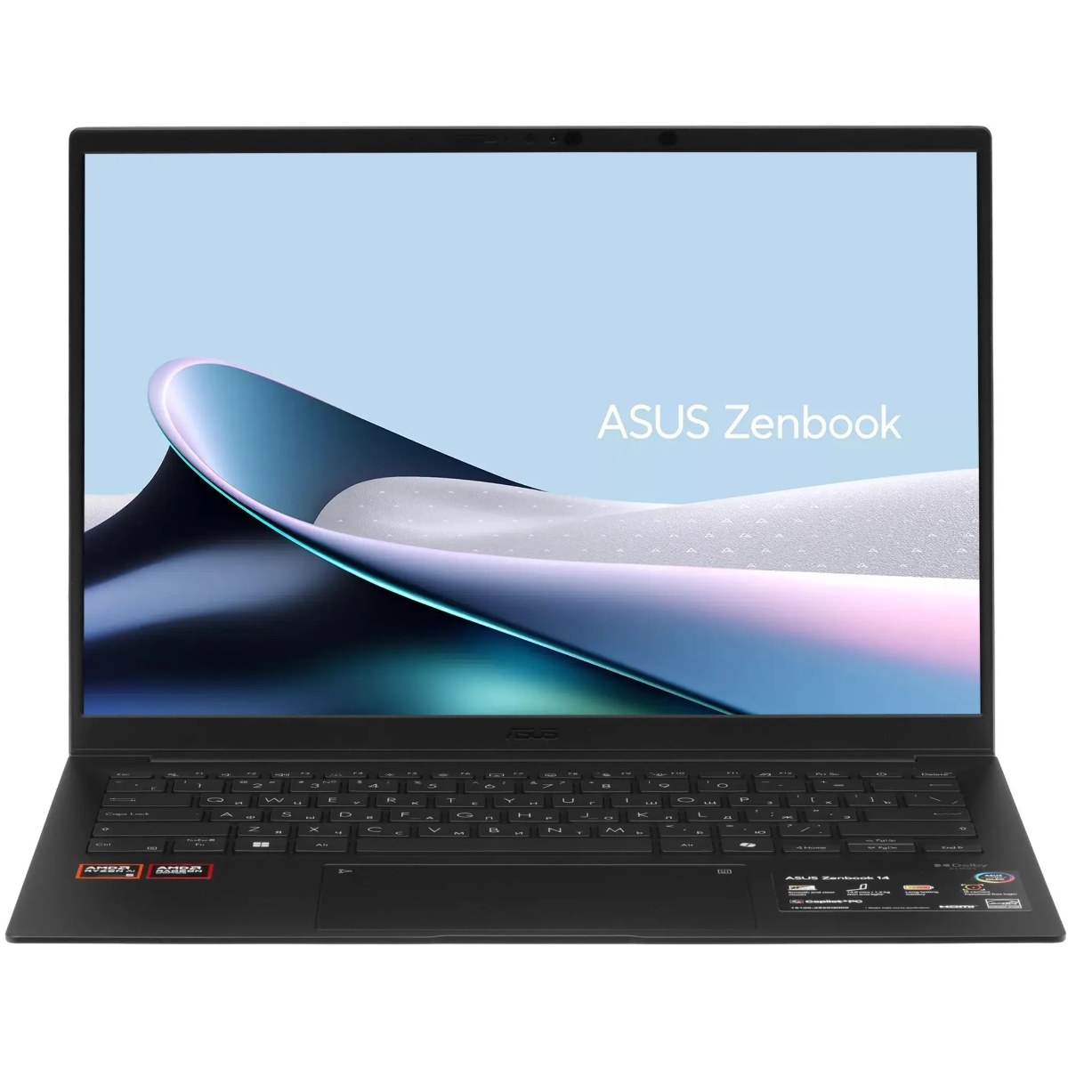 Ноутбук ASUS Zenbook 14 UM3406GA-QD049/14"/OLED/AMD Ryzen 5 430/16Gb/512Gb SSD/AMD Radeon 840M/NoOS/черный/1.2kg